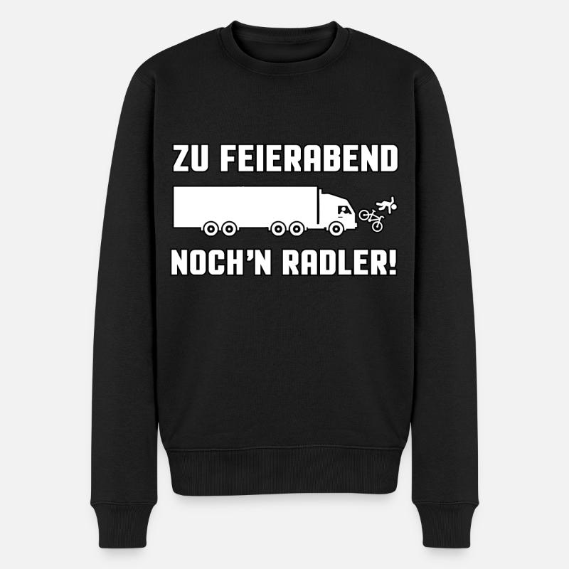 Zu Feierabend noch n Radler - Männer Premium Bio Pullover - Schwarz
