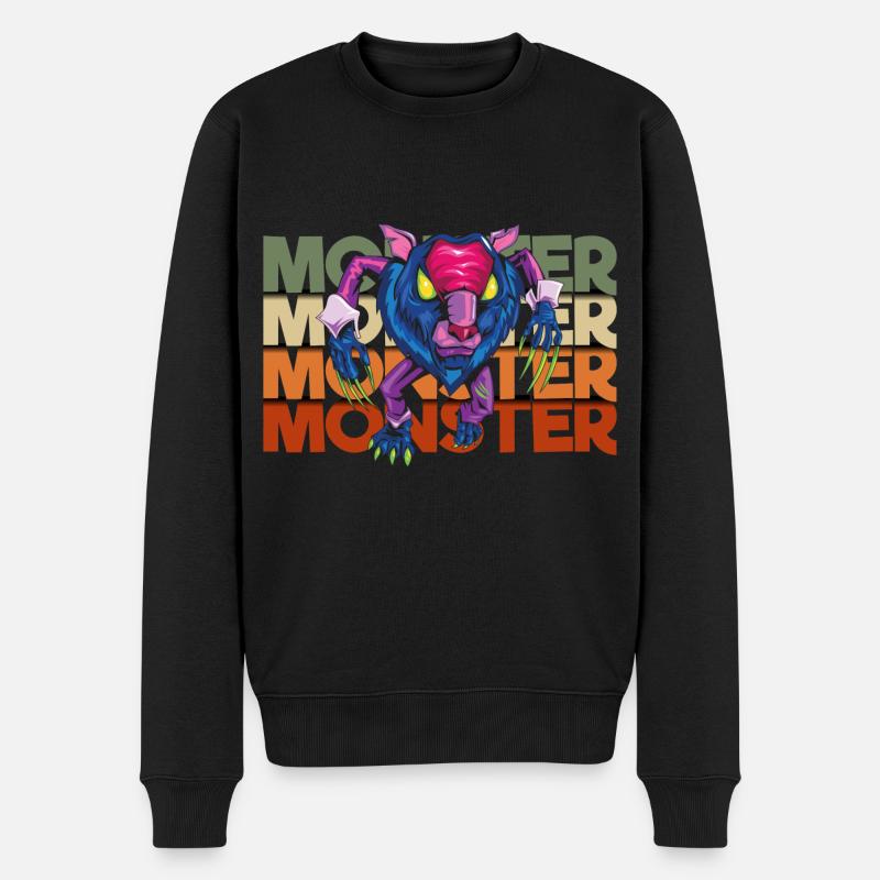Süß Bunt Große Schwester - Männer Premium Bio Pullover - Schwarz