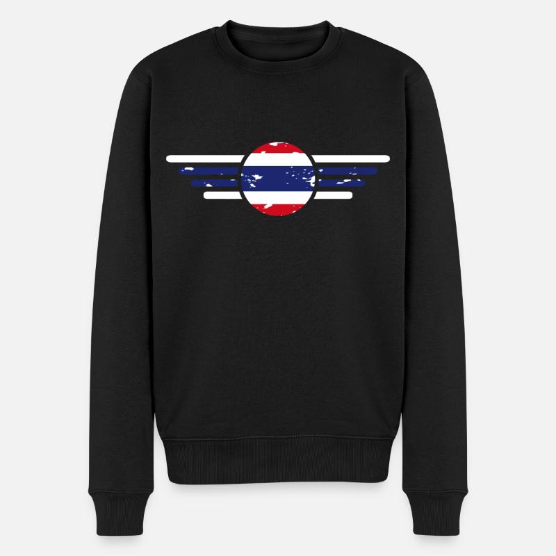 Ich liebe Thailand, Eleganz Stil Design T-Shirt - Männer Premium Bio Pullover - Schwarz
