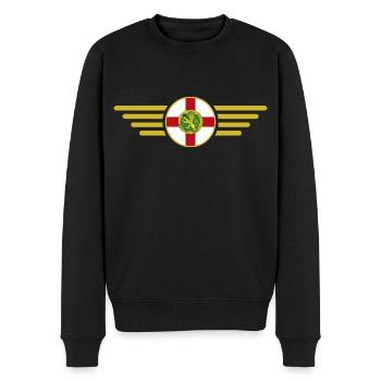 J’aime Aurigny, T-shirt design de style élégance - Pull Premium bio Homme - noir - Devant - Nico (187cm)