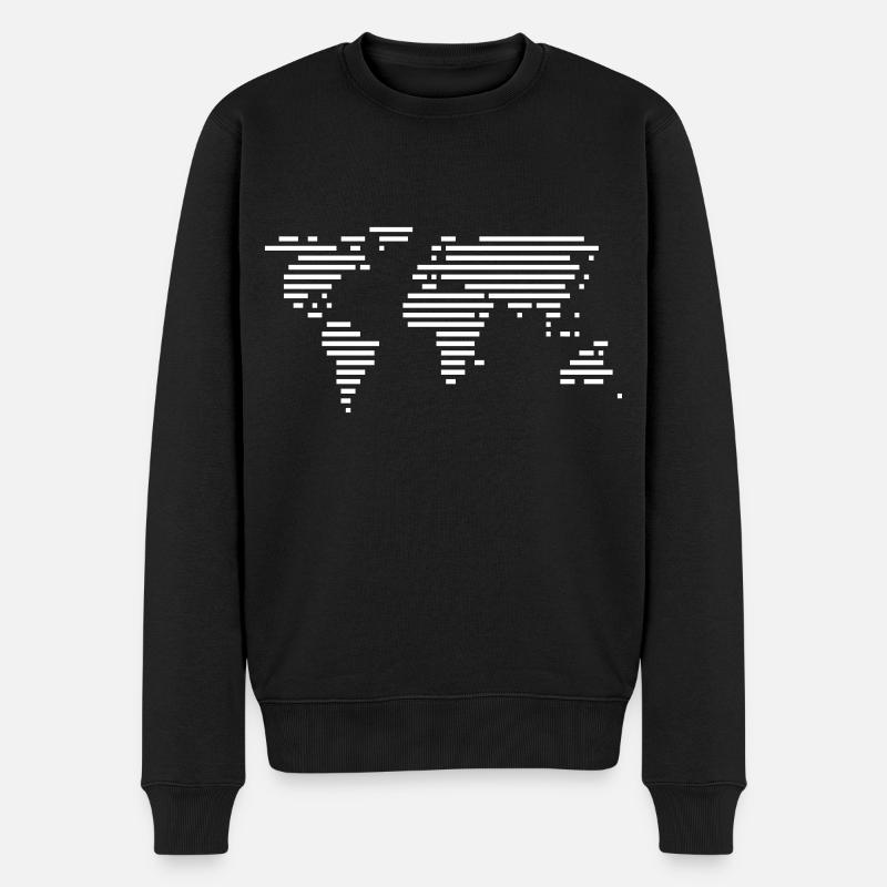 Un monde de lignes - Pull Premium bio Homme - noir