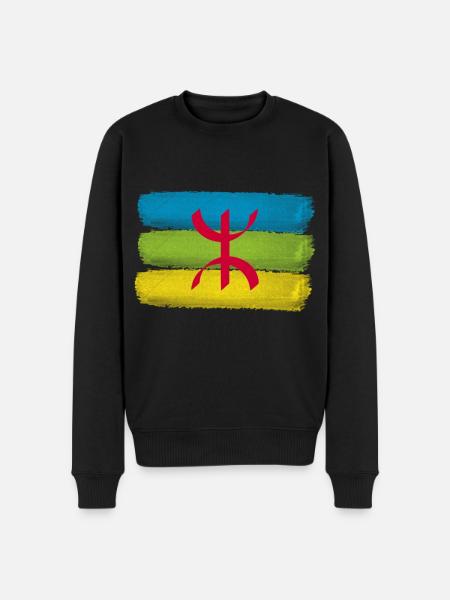 Amazigh - Pull Premium bio Homme - noir