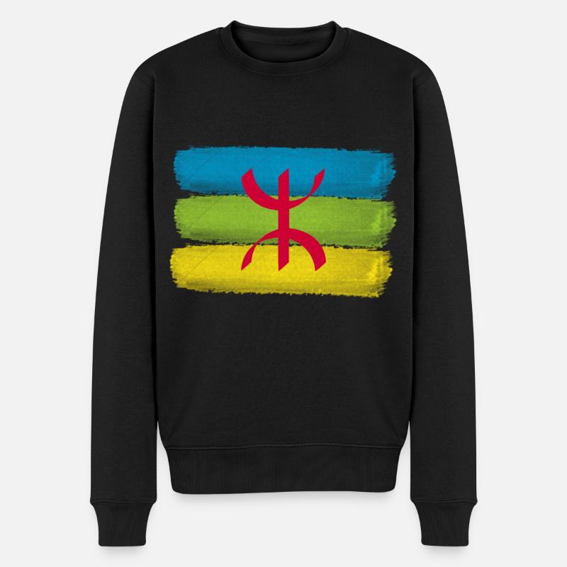 Amazigh - Pull Premium bio Homme - noir