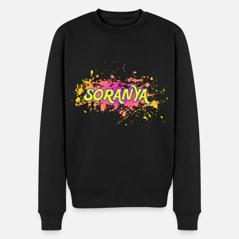 Soranya - Männer Premium Bio Pullover - Schwarz