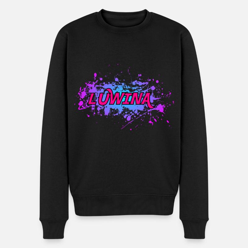 Luwina - Männer Premium Bio Pullover - Schwarz