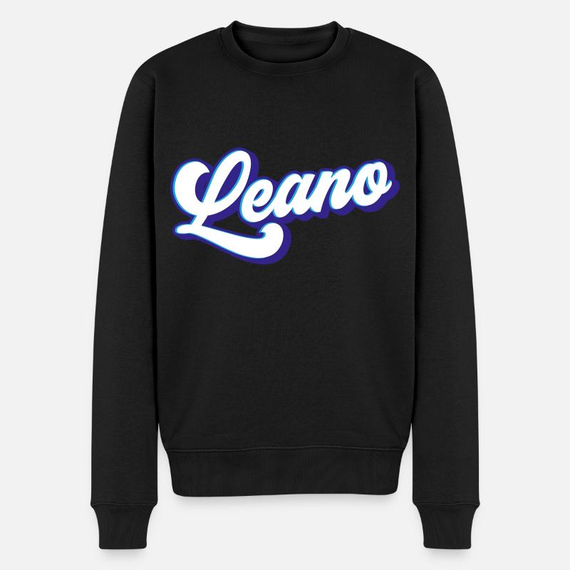 Leano | Farben änderbar - Männer Premium Bio Pullover - Schwarz
