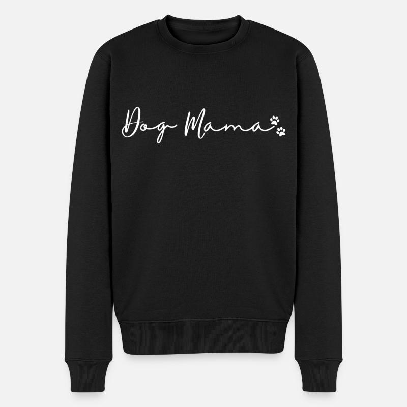 Hund Mama. - Männer Premium Bio Pullover - Schwarz