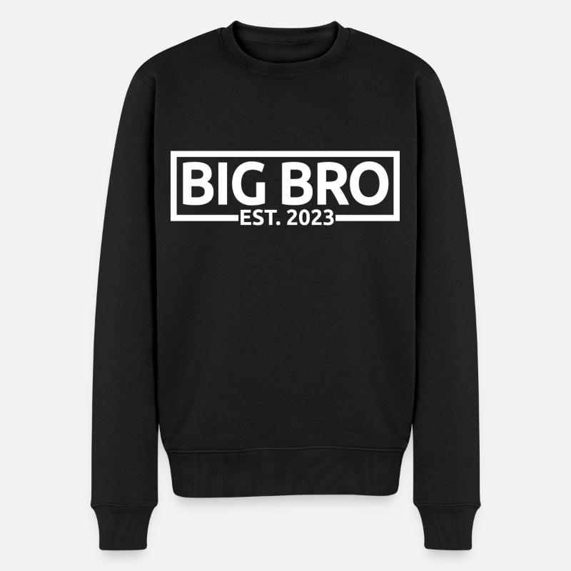Big Bro Est. 2023 zum Big Brother befördert - Männer Premium Bio Pullover - Schwarz