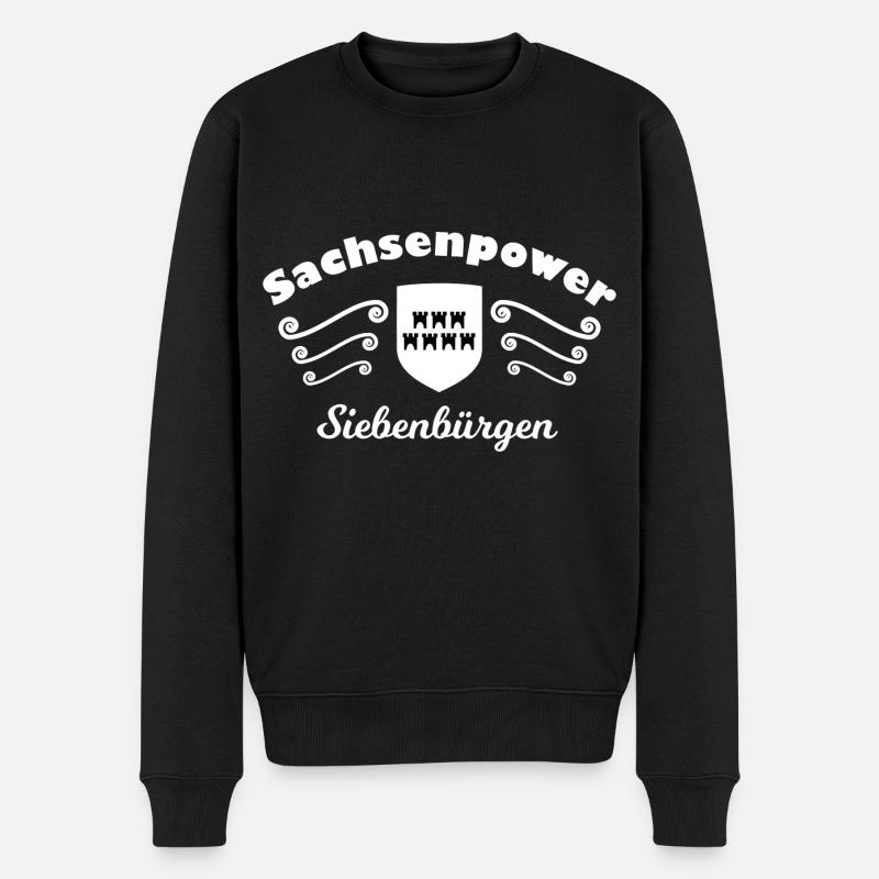 Die Sachsen aus Siebenbürgen - Männer Premium Bio Pullover - Schwarz