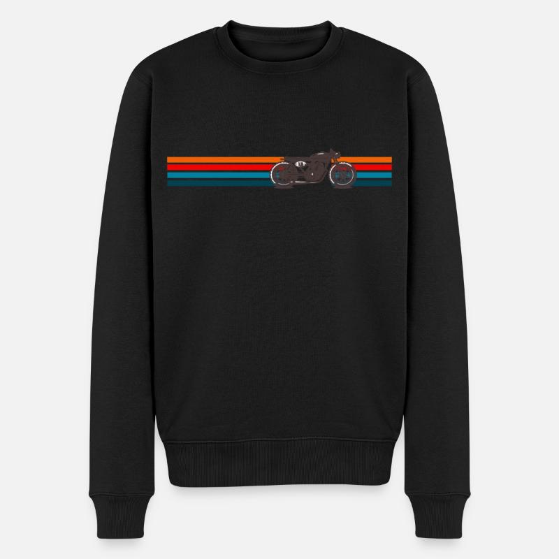 Motocyclette Café Racer Design rétro - Pull Premium bio Homme - noir