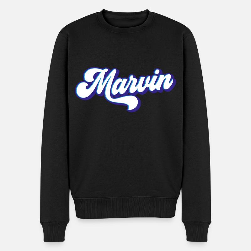 Marvin | Farben änderbar - Männer Premium Bio Pullover - Schwarz