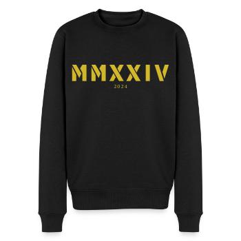 Römische Zahl Geburtsjahr Made in 2024 - Männer Premium Bio Pullover - Schwarz - Vorne - Nico (187cm)