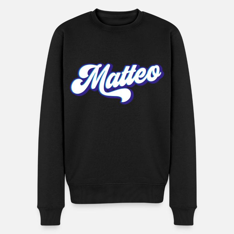 Matteo | Couleurs changeantes - Pull Premium bio Homme - noir