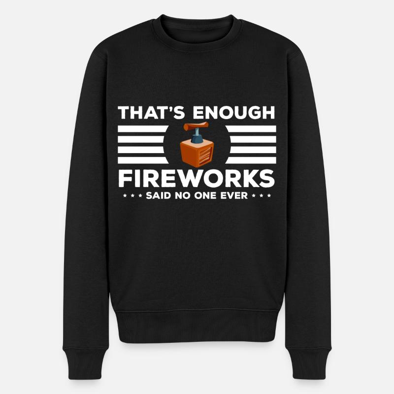 Pyro Fußball Feuerwerker - Männer Premium Bio Pullover - Schwarz