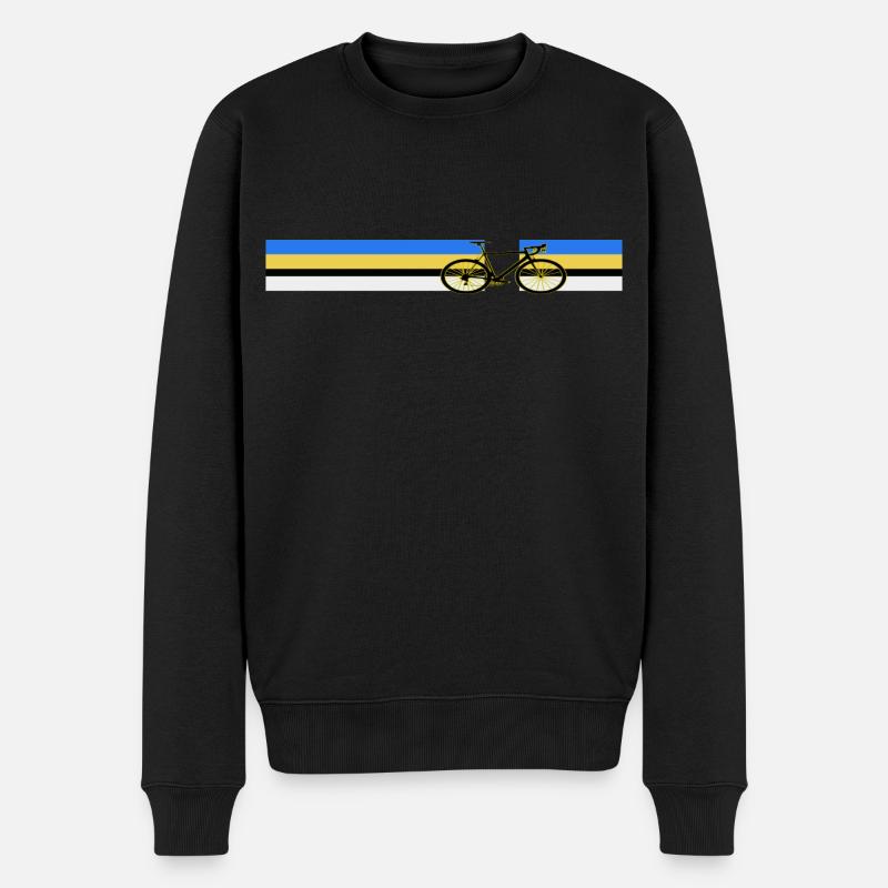 Fahrrad Rennrad Retro Design - Männer Premium Bio Pullover - Schwarz