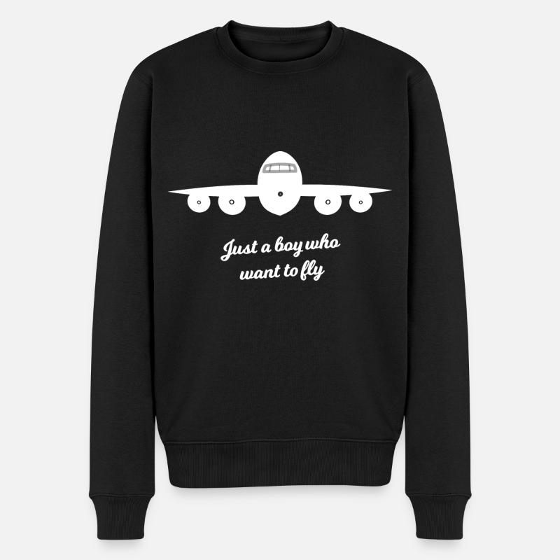 Pilote et aviateur - Pull Premium bio Homme - noir