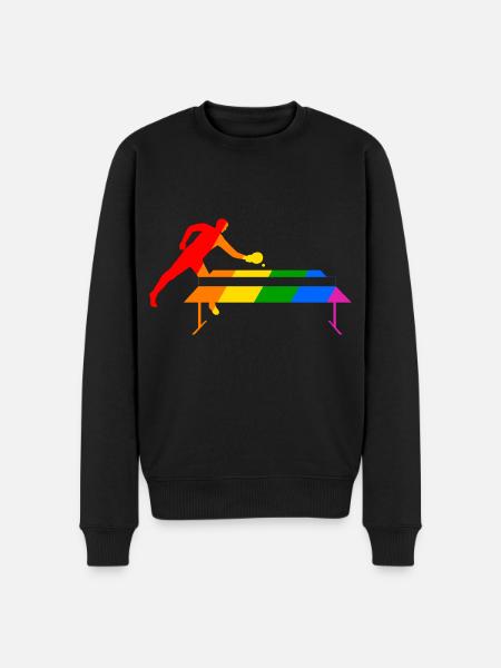 Rainbow Table Tennis - Men's Premium Organic Jumper - black