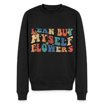 flowers affection romance wedding - Men's Premium Organic Jumper - black - Front - Nico (187cm)