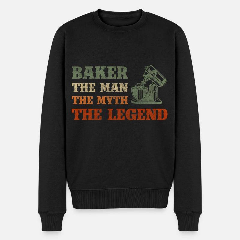 Backen Brötchen Arbeit - Männer Premium Bio Pullover - Schwarz