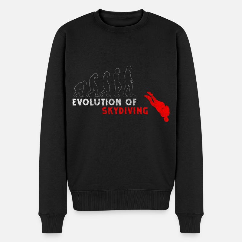 Skydive Himmel Fallschirmsport - Männer Premium Bio Pullover - Schwarz