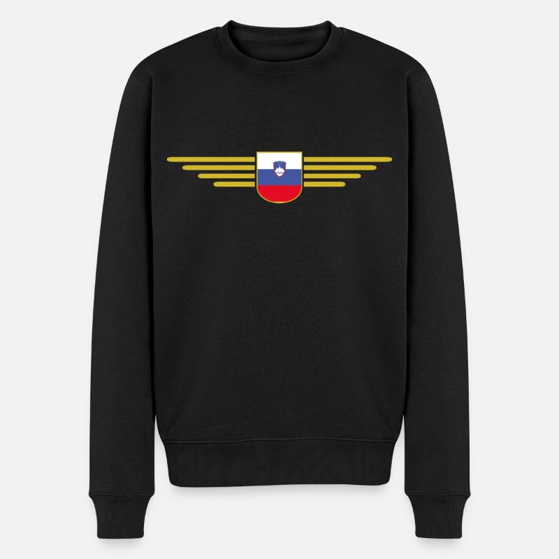 Stylisches Slowenien Design - Männer Premium Bio Pullover - Schwarz