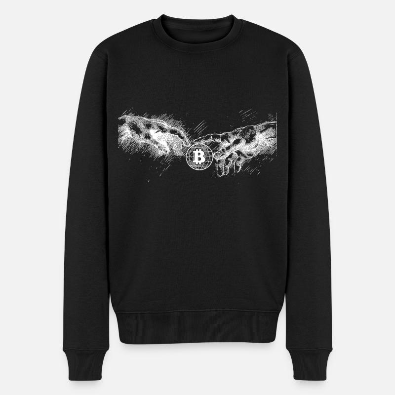 Création des cryptomonnaies Bitcoin - Pull Premium bio Homme - noir