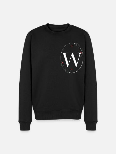 Letter W - Men's Premium Organic Jumper - black