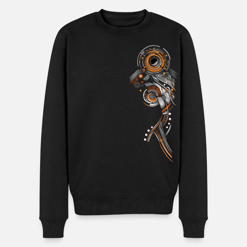 Abstraktes Design - Männer Premium Bio Pullover - Schwarz