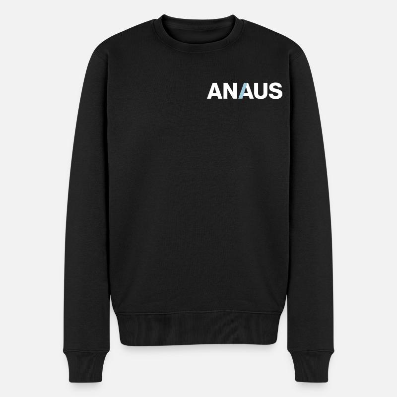 AN/AUS - Männer Premium Bio Pullover - Schwarz