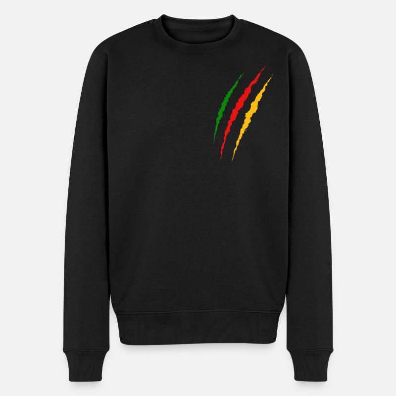 Kurdisch Kratzer Brust - Männer Premium Bio Pullover - Schwarz