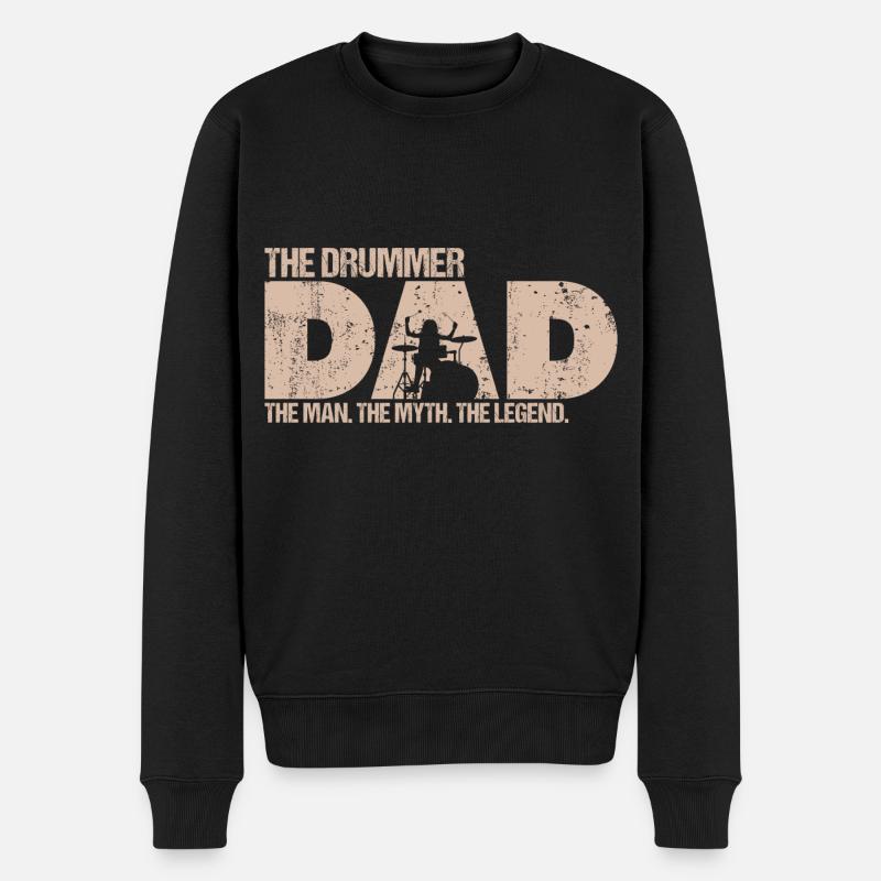 The Drummer Dad - Pull Premium bio Homme - noir