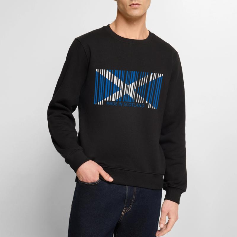 Ecosse Code à barres made in Drapeau Blason Pull Premium bio Homme