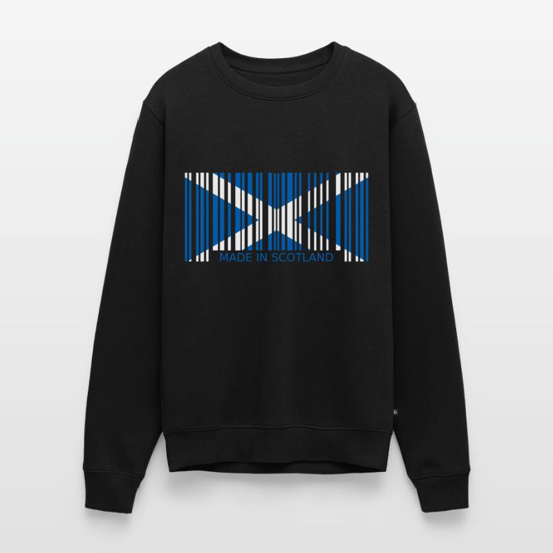 Ecosse Code à barres made in Drapeau Blason Pull Premium bio Homme