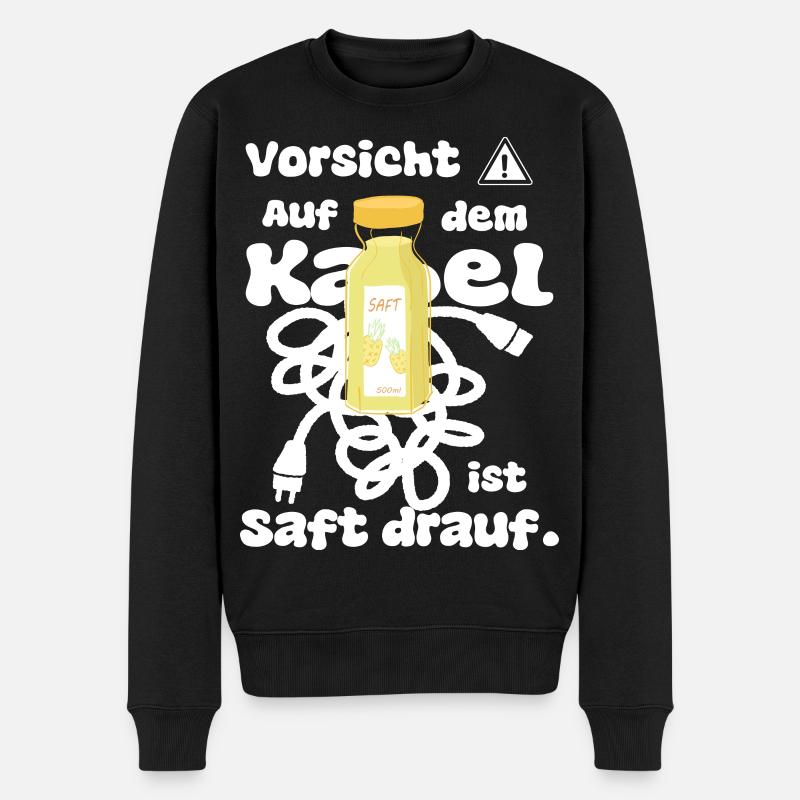 Lustiger Elektriker Spruch - Männer Premium Bio Pullover - Schwarz