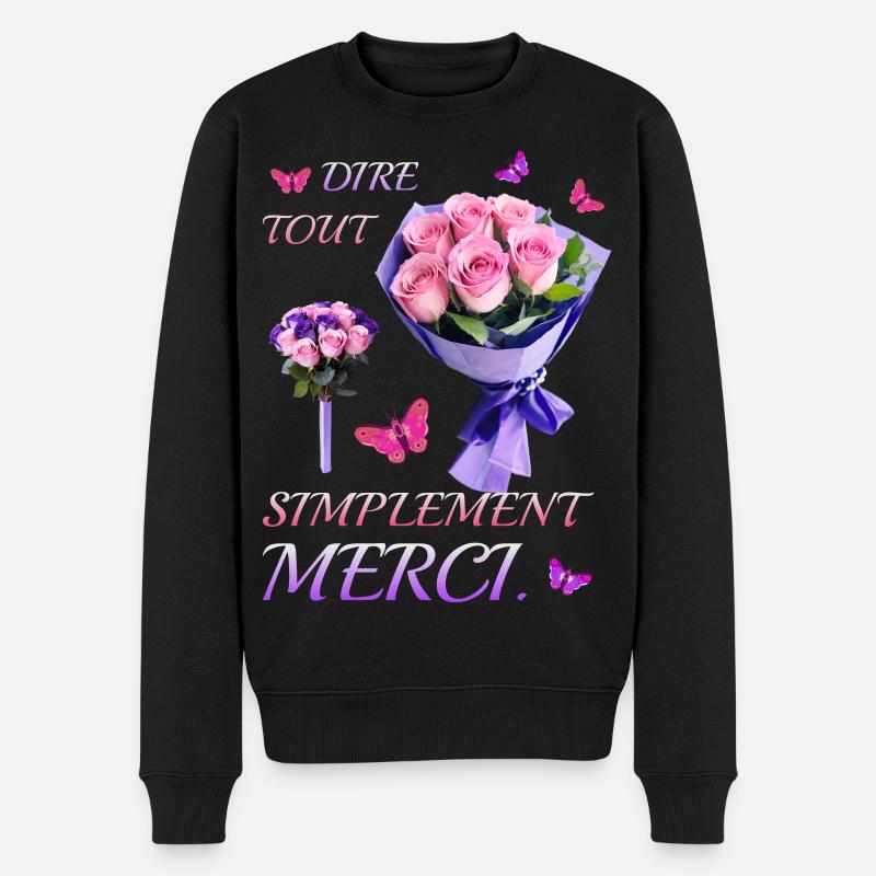 Dites simplement merci. - Pull Premium bio Homme - noir