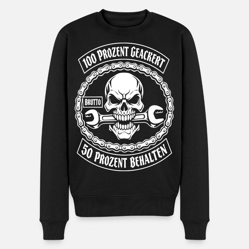 100 % labouré, 50 % maintenu - Pull Premium bio Homme - noir