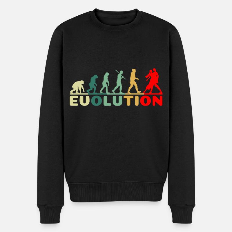 Tango Tanz Tanzen Evolution Retro für Tanzpaar - Männer Premium Bio Pullover - Schwarz