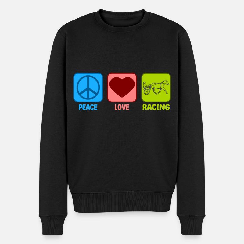 Harnais Racing Peace Love - Pull Premium bio Homme - noir