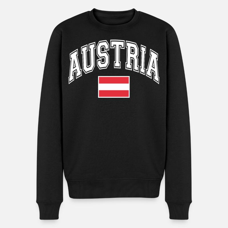 Autriche Autriche Drapeau - Pull Premium bio Homme - noir