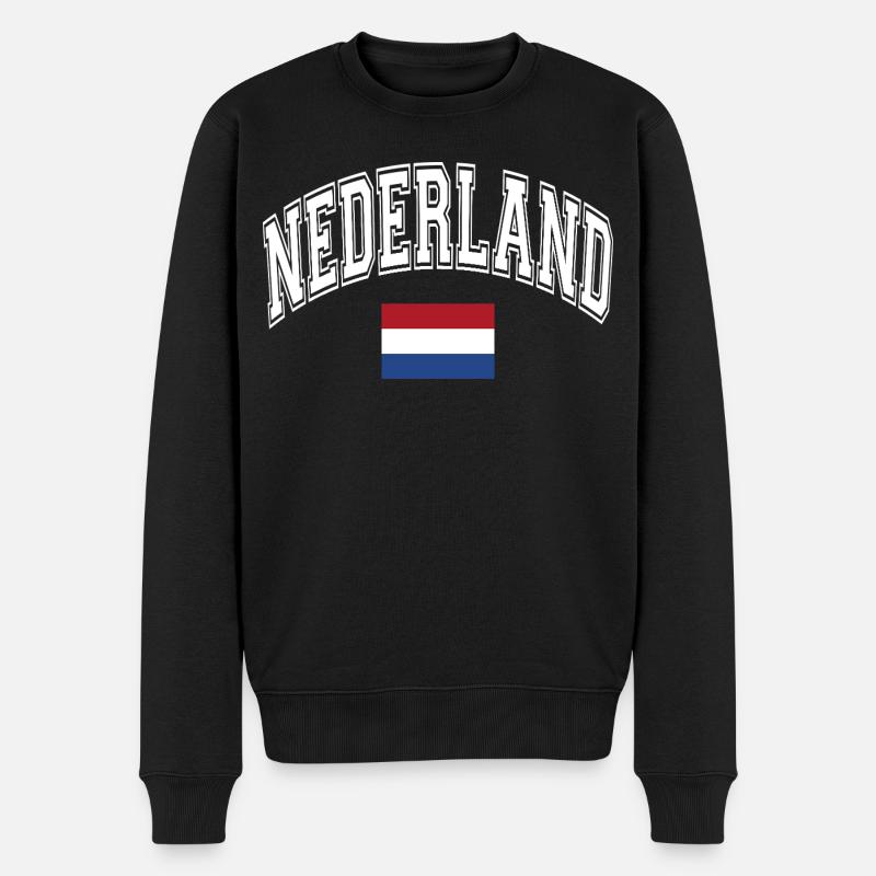 Drapeau néerlandais - Pull Premium bio Homme - noir