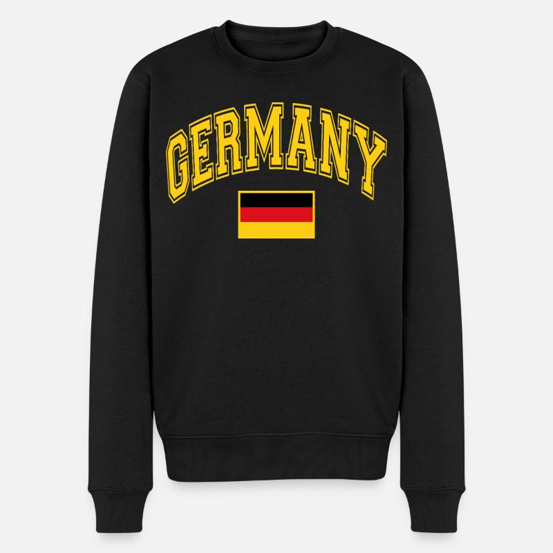 Deutschland Flagge - Männer Premium Bio Pullover - Schwarz