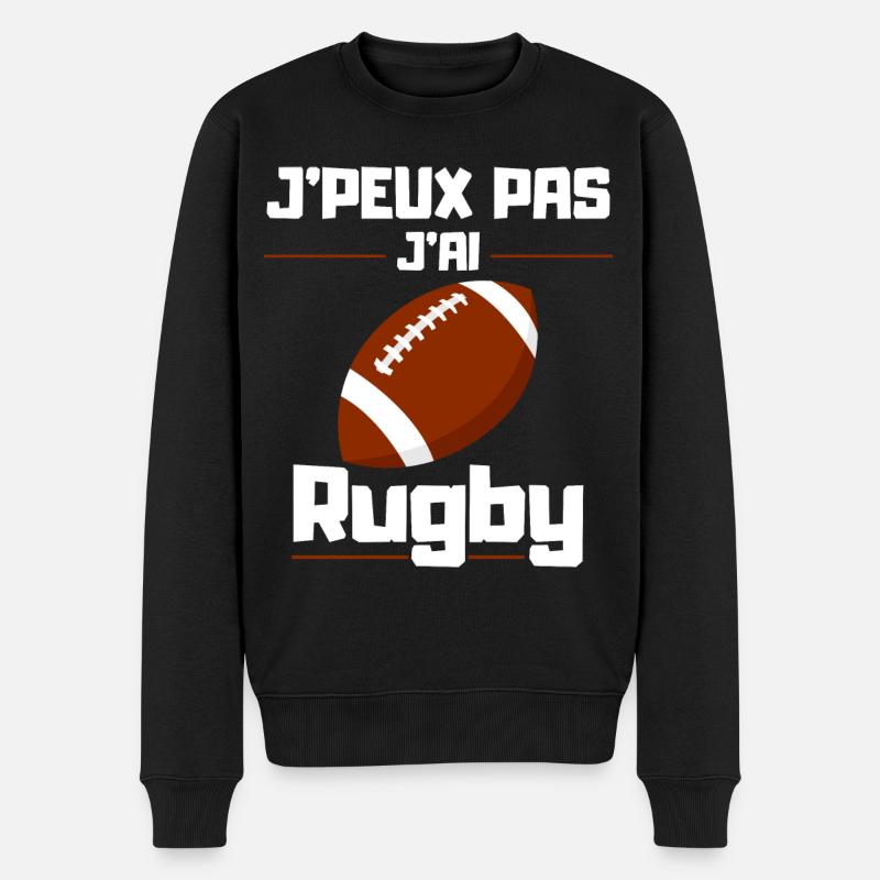 J'Peux pas j'ai Rugby - Pull Premium bio Homme - noir