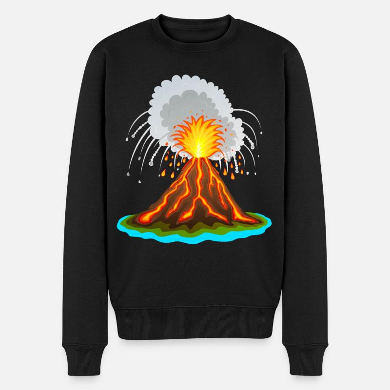 Vulcano, vulcano, vulcano, lava, volcans volcans - Pull Premium bio Homme - noir