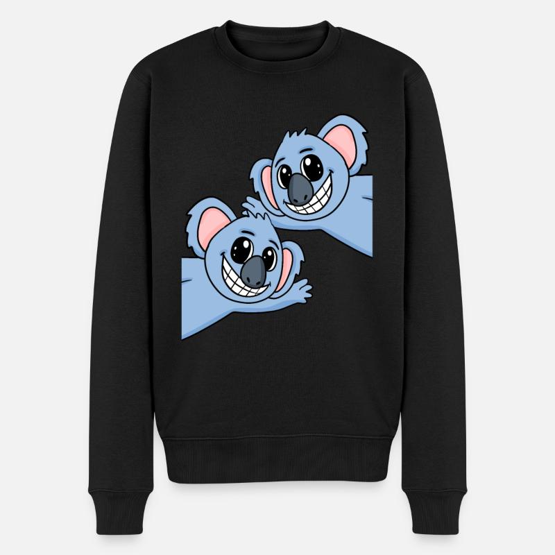 Koala Koalas - Pull Premium bio Homme - noir