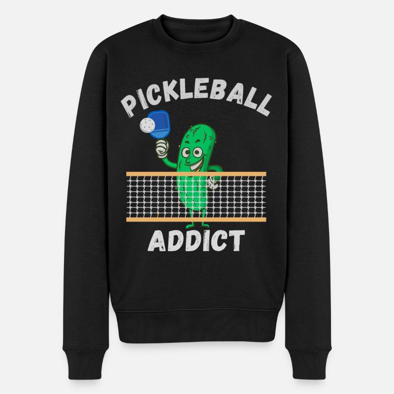 Pickleball Accro - Pull Premium bio Homme - noir