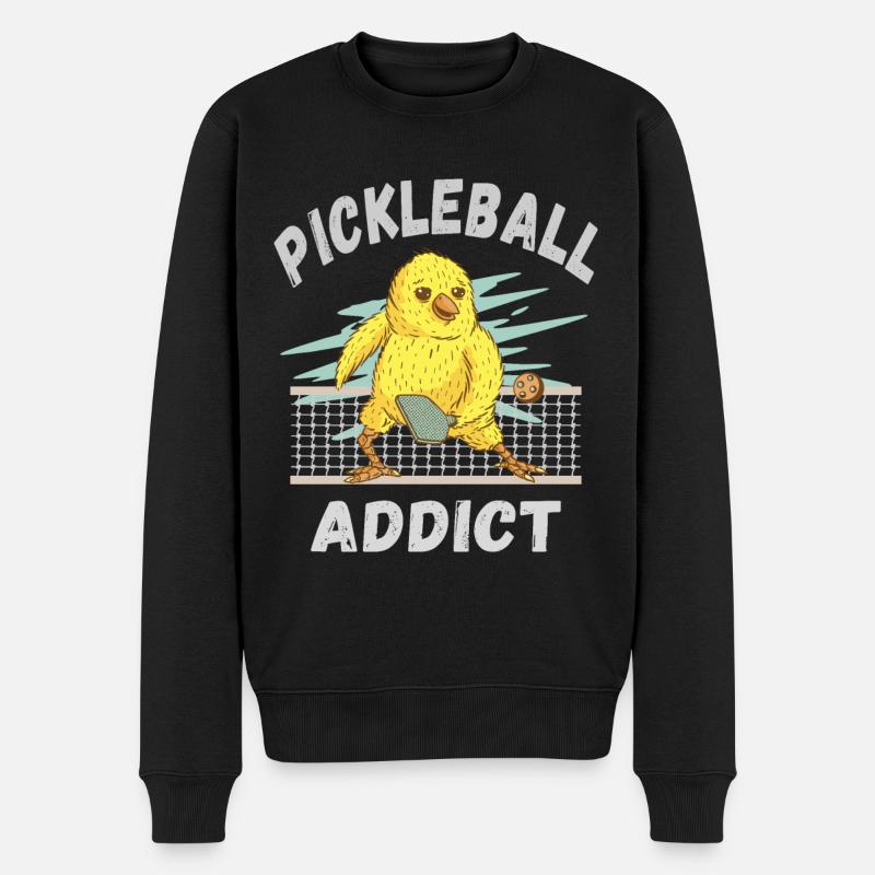 Pickleball Accro - Pull Premium bio Homme - noir