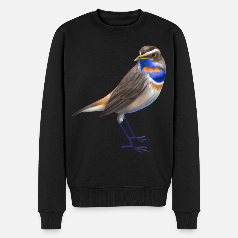Oiseau gorge bleue - Pull Premium bio Homme - noir