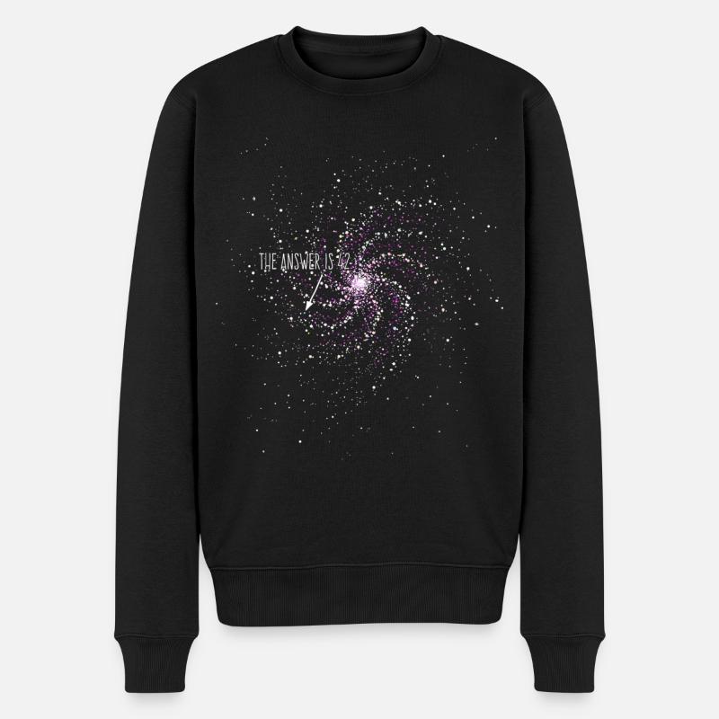 The Answer is 42 - Økologisk premium-sweatshirt til mænd - sort