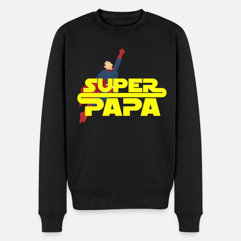 Papa père - Pull Premium bio Homme - noir