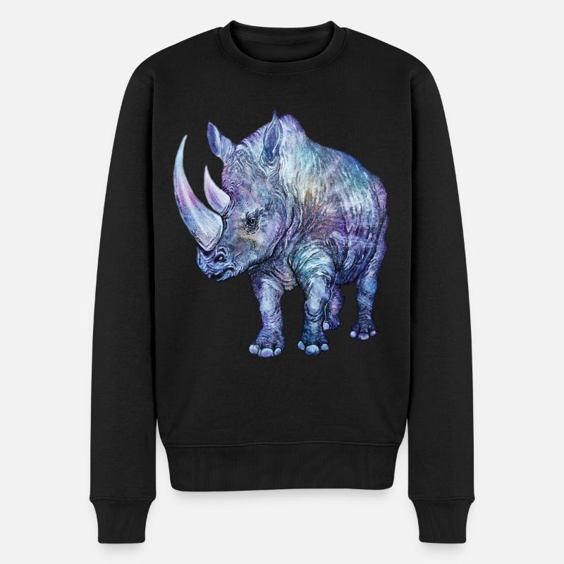 RHINOCÉROS - Pull Premium bio Homme - noir